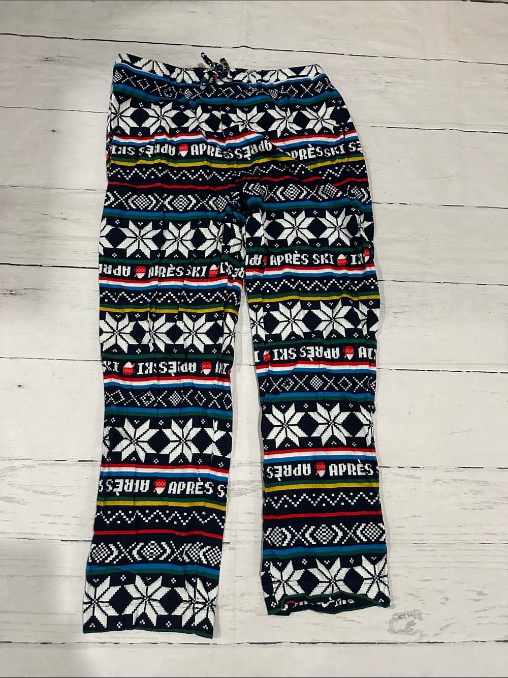 Men’s Hanna andersson Après Ski' Navy Patterned flannel Pajama Pants medium